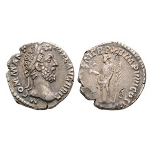 Ancient Roman Imperial Coins - Commodus - BRIT AR Denarius
