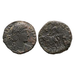 Ancient Roman Imperial Coins - Constantius II - Fallen Horseman AE Centenionalis