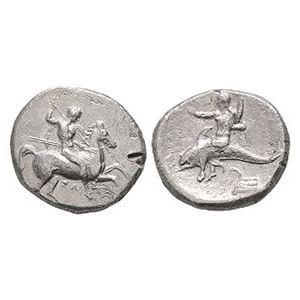 Ancient Greek Coins - Calabria - Tarentum AR Nomos