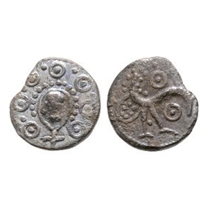 Saxon and Viking Coins - Early Anglo-Saxon England - Series H, Type 49 - Woden Head AR Sceatta