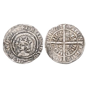 Scottish Coins - Scotland - David II - AR Half Groat