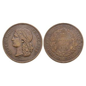 World Coins - France - Centenaire De 1789 - World Exhibition Token