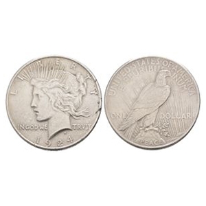 World Coins - USA - 1924 - Peace AR Dollar