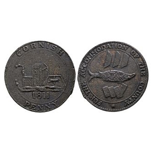 Tokens - Cornish - 1811 - Accommodation AE Penny Token