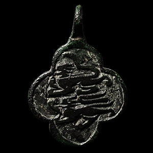 Medieval Royal Knights Enamelled Bronze Heraldic Horse Harness Pendant