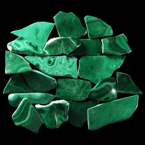 Natural History - Polished Malachite Section Group [20]
