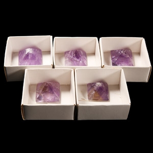 Natural History - Polished Amethyst Crystal Pyramid Group [5]