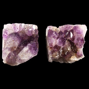 Natural History - Polished Amethyst Crystal Book End Pair
