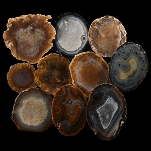 Natural History - Cut and Polished Agate Crystal Geode End Group [10]