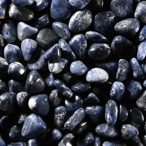 Natural History - Polished Sodalite Mineral Pebble Group [100]