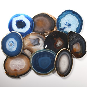 Natural History - Mixed Cut and Polished Agate Slice Collection [10]