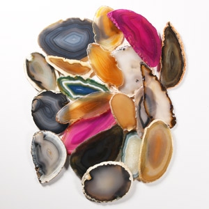 Natural History - Mixed Cut and Polished Agate Slice Collection [20]