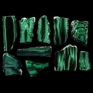 Natural History - Medium Polished Malachite Specimen Collection [10]