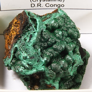 Natural History - Boxed Crystalline Malachite Specimen