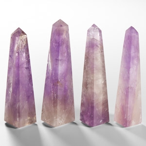 Natural History - Polished Amethyst Healing Obelisk Group [4]