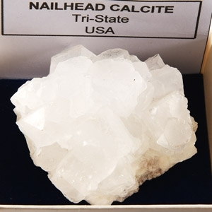 Natural History - Boxed Nailhead Calcite Mineral Specimen