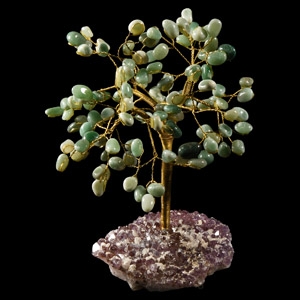 Natural History - Polished Aventurine Quartz Crystal Tree on Amethyst Crystal Base