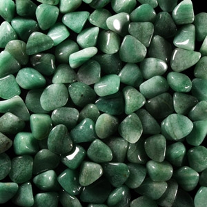 Natural History - Polished Aventurine Quartz Crystal Pebble Group [100]