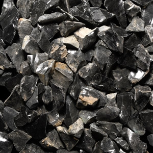 Natural History - Black Natural Obsidian Glass Specimen Group [100]