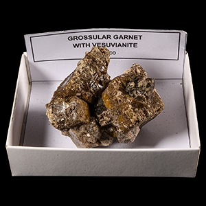 Natural History - Large Size Grossular Garnet Crystal with Vesuvianite