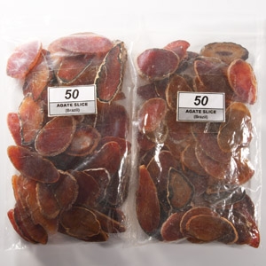 Natural History - Two Bags of Cut and Polished Agate Geode Slices [100]