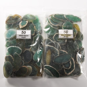 Natural History - Two Bags of Cut and Polished Agate Geode Slices [100]