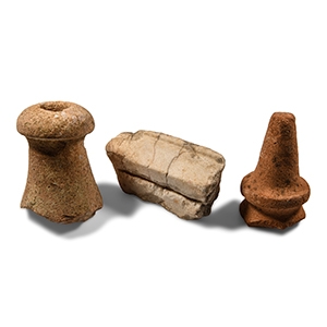 Roman Marble Fragment and Amphora Foot Group
