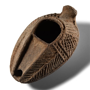 Byzantine Terracotta Slipper Oil Lamp