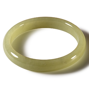 Post Medieval Milky Green Jade Bracelet
