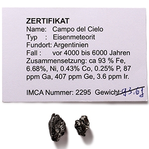 Natural History - Campo Del Cielo Iron Meteorite Pair