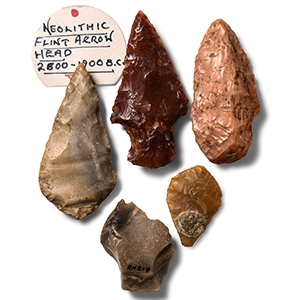 Stone Age English and French Arrowhead Collection