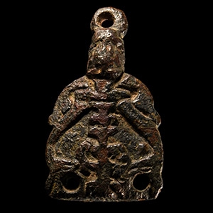 Anglo-Scandinavian Viking Bronze Skeletal Stirrup Apex Mount