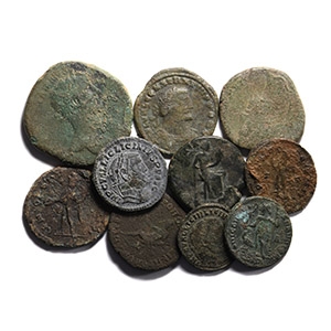 Ancient Roman Imperial Coins - Mixed AE Sestertius, AS and Follis Group [10]