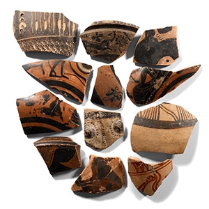 Greek Terracotta Vessel Fragment Group