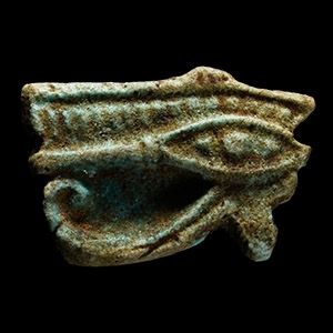 Egyptian Faience Wedjat Eye Amulet