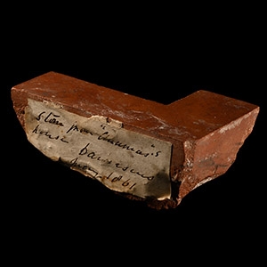 Byzantine Red Marble Fragment from the House of Ananias in Damascus