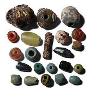 Roman Glass and Stone Bead Collection