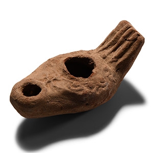 Byzantine Terracotta Slipper Oil Lamp