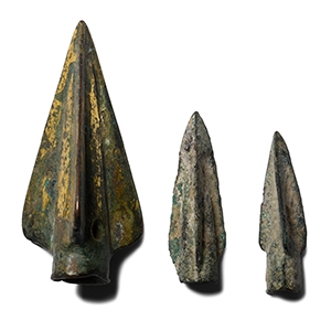 Chinese and Greek Bronze Arrowhead Group