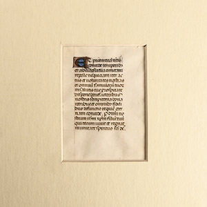 Medieval Illuminated Book of Hours Vellum Manuscript Page