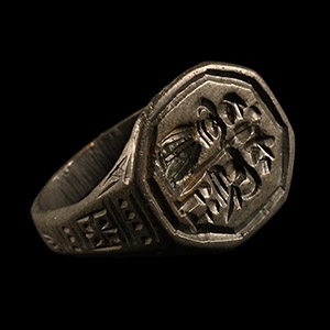 Tudor Period Tinned Bronze Marriage Ring