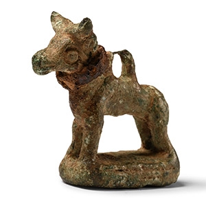 Greek Bronze Dog Seal with Animal Matrix