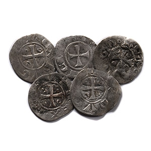 World Coins - Crusader Issues - Cyprus - Tripoli III Hoard Billon Denier Group [5]