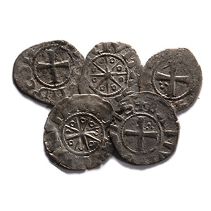 World Coins - Crusader Issues - Tripoli - Tripoli III Hoard Billon Denier Group [5]