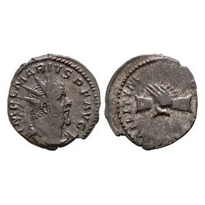 Ancient Roman Imperial Coins - Marius - Clasped Hands AE Antoninianus