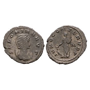 Ancient Roman Imperial Coins - Salonina - Juno AE Antoninianus