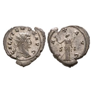 Ancient Roman Imperial Coins - Gallienus - Pax Billon Antoninianus