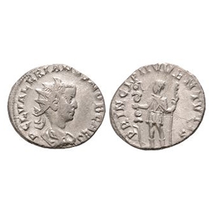 Ancient Roman Imperial Coins - Valerian II - AR Antoninianus