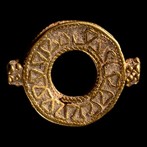 Medieval Decorated Gold Bead