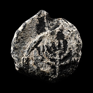 Judaean Lead Seal with Menorah